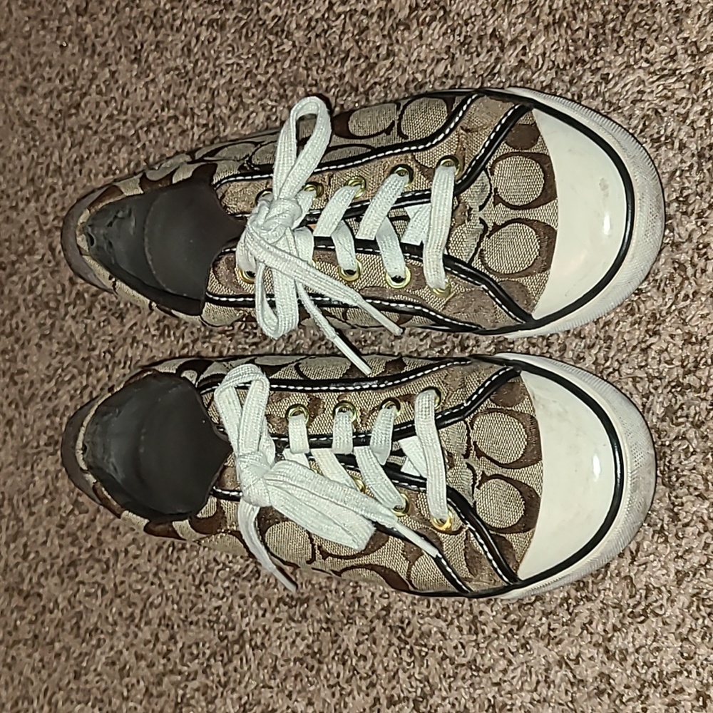 Coach Barrett sneakers size 8, brown leather